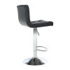 Barová židle KANDY. Černá ekokůže / chrom