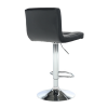 Barová židle KANDY. Černá ekokůže / chrom
