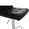 Barová židle KANDY. Černá ekokůže / chrom