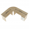 Rohový PC stůl MAURUS. Dub sonoma / bílá
