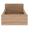 Jednolůžková postel TEYO 90x200 se zásuvkou. Dub sonoma