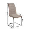 Jídelní židle SALOMA. Béžová látka / ekokůže béžová / chrom