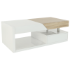 Konferenční stolek MELIDA. Bílý lesk / dub sonoma