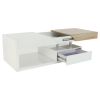 Konferenční stolek MELIDA. Bílý lesk / dub sonoma