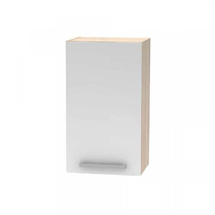 Horní skříňka, bílá / dub sonoma, NOVA PLUS NOPL-005-OH