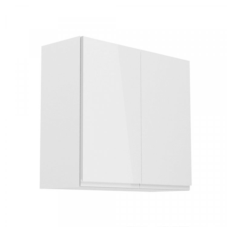 Horní skříňka, bílá / bílý extra vysoký lesk, AURORA G80