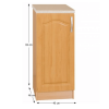Kuchyňská skříňka, olše, levá, LORA MDF NEW KLASIK S40