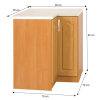 Kuchyňská skříňka, olše, pravá, LORA MDF NEW KLASIK S90 / 90