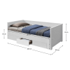 Rozkládací postel GORETA bílá 90/180x200 – jednolůžko s přistýlkou a úložným prostorem
