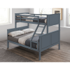 Rozkládací patrová postel NEVIL. Šedá