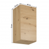 Horní skříňka, dub artisan, univerzální, LANGEN G40
