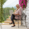 Zahradní lavička, hnědá, ETELIA