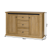 Komoda LEON dub grand – zásuvková komoda v provensálském stylu s 3D efektem
