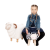 Taburet MOLLY ve tvaru kravičky. Látka Velvet bílá / černá / přírodní Taburet MOLLY ve tvaru kravičky. Látka Velvet bílá / černá / přírodní
