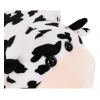 Taburet MOLLY ve tvaru kravičky. Látka Velvet bílá / černá / přírodní Taburet MOLLY ve tvaru kravičky. Látka Velvet bílá / černá / přírodní