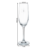 TEMPO-KONDELA SNOWFLAKE CHAMPAGNE, sklenice na šampaňské, set 4 ks, s krystaly, 230 ml TEMPO-KONDELA SNOWFLAKE CHAMPAGNE, sklenice na šampaňské, set 4 ks, s krystaly, 230 ml