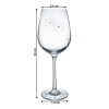 TEMPO-KONDELA SNOWFLAKE VINO, sklenice na víno, set 4 ks, s krystaly, 450 ml