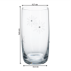 TEMPO-KONDELA SNOWFLAKE DRINK, sklenice na vodu, set 4 ks, s krystaly, 460 ml TEMPO-KONDELA SNOWFLAKE DRINK, sklenice na vodu, set 4 ks, s krystaly, 460 ml