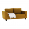 Celočalouněná pohovka, 3-sed, hořčicová látka, LUANA