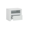 Noční stolek 1S, bílý lesk, LINDY