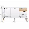 Komoda OSLO 2D se zásuvkami. Dub sonoma / bílá
