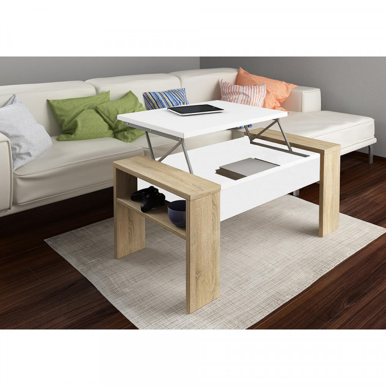 Konferenční stolek PULA. Dub sonoma/bílá