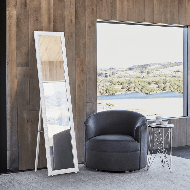 Stojanové zrcadlo LAVAL. Bílé