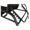 Polohovací zahradní lehátko, černá/šedá, ATREO