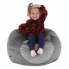 Sedací vak, šedá látka, BABY TYP 1