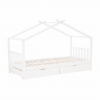 Postel s 2 kontejnery, bílá, ELISIA