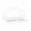 Postel s 2 kontejnery, bílá, ELISIA