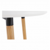 Barový stůl, bílá/dub, průměr 60 cm, IMAM