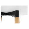 Barový stůl, bílá/dub, průměr 60 cm, IMAM
