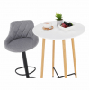 Barový stůl, bílá/dub, průměr 60 cm, IMAM