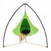 Závěsné houpací křeslo, zelená, KLORIN NEW KLASIK CACOON HAMMOCK