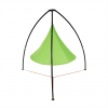 Závěsné houpací křeslo, zelená, KLORIN NEW KLASIK CACOON HAMMOCK