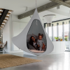 Závěsné houpací křeslo, světle šedá, KLORIN NEW BIG SIZE CACOON HAMMOCK