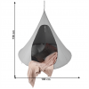 Závěsné houpací křeslo, světle šedá, KLORIN NEW BIG SIZE CACOON HAMMOCK