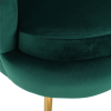 Lavice ve stylu Art-deco, smaragdová Velvet látka / gold chrom-zlatý, NOBLIN