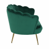 Lavice ve stylu Art-deco, smaragdová Velvet látka / gold chrom-zlatý, NOBLIN