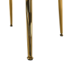 Křeslo ve stylu Art-deco, béžová Velvet látka / gold chrom-zlatý, NOBLIN