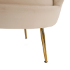 Lavice ve stylu Art-deco, béžová Velvet látka / gold chrom-zlatý, NOBLIN Lavice ve stylu Art-deco, béžová Velvet látka / gold chrom-zlatý, NOBLIN