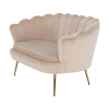 Lavice ve stylu Art-deco, béžová Velvet látka / gold chrom-zlatý, NOBLIN Lavice ve stylu Art-deco, béžová Velvet látka / gold chrom-zlatý, NOBLIN