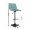 Barová židle LAHELA. Mentolová / černá