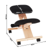 Ergonomická klekačka, černá/buk, GROCO