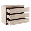 3 šuplíková komoda, dub sonoma, HANY NEW 003