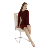 Jídelní židle, béžová Dulux Velvet látka, ABIRA NEW