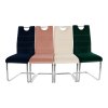 Jídelní židle, béžová Dulux Velvet látka, ABIRA NEW