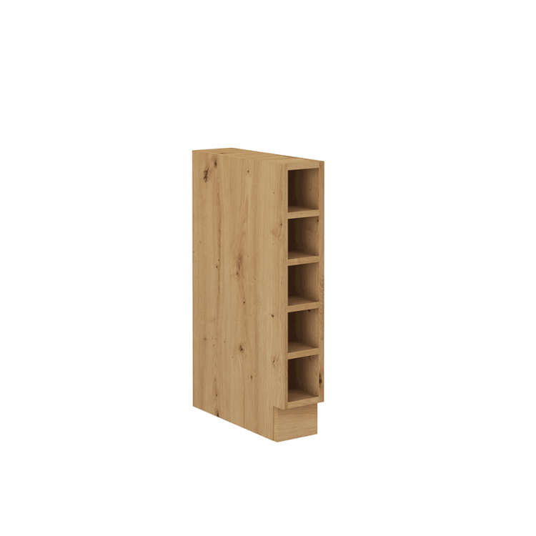 Spodní otevřená skříňka, černý mat / dub artisan, Monro 15 D OTW BB Spodní otevřená skříňka, černý mat / dub artisan, Monro 15 D OTW BB