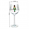 TEMPO-KONDELA TIPSY TRIO, sklenice na víno, set 3 ks, 450 ml, čiré se zimním motivem